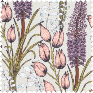 Foxtail Lily Taupe Fabric