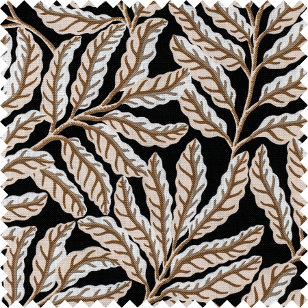Leafy Clay Zigzag Fabric By Abigail Borg-6