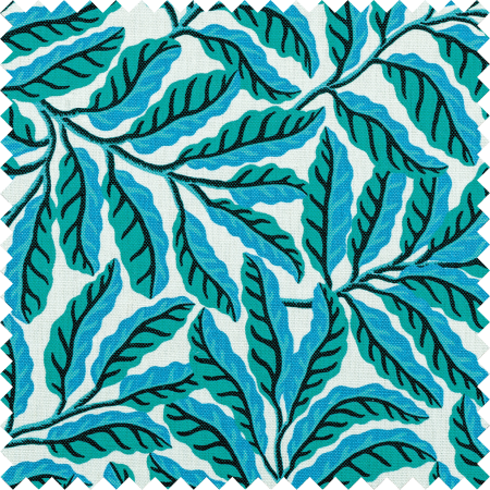 Leafy Jade Zigzag Fabric By Abigail Borg-5