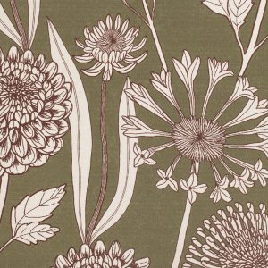 Wild Garden Slate Ecru Wallpaper